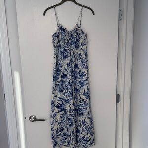 H&M Blue and White Floral Maxi Dress